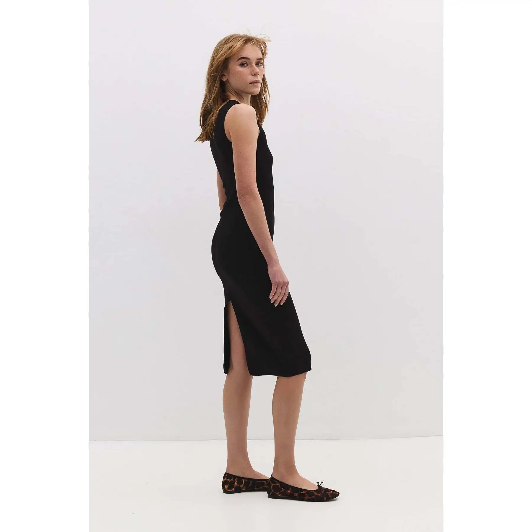 Slit Midi Dress