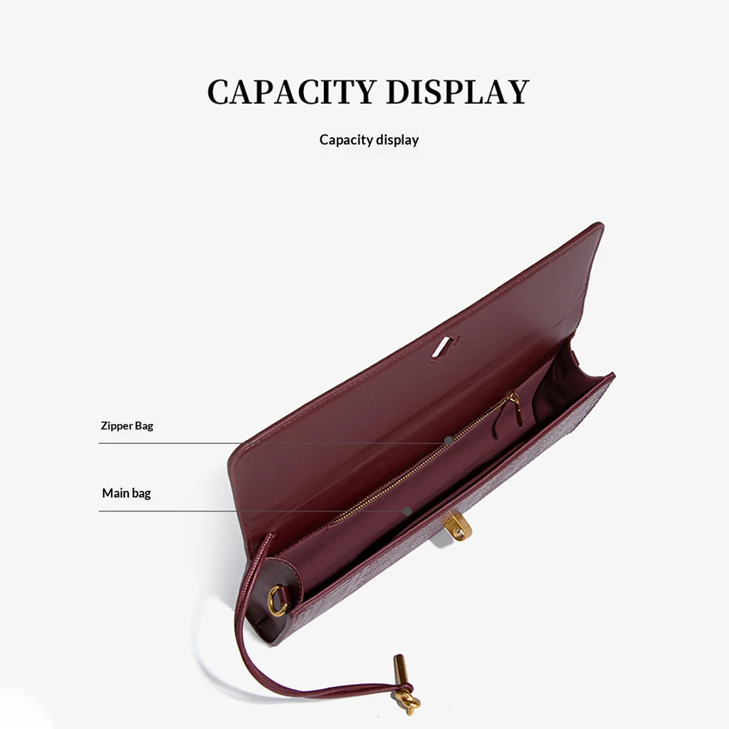Crocodile Baguette Bag