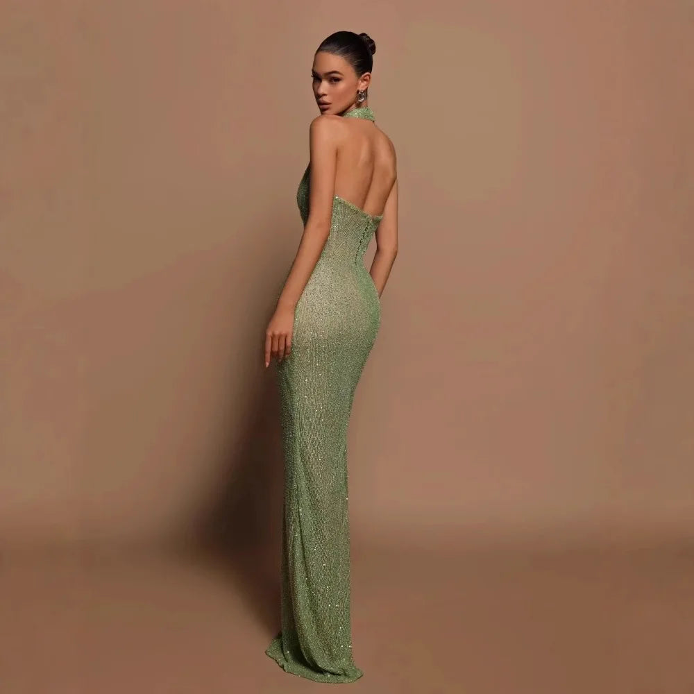 Sequin Lace Midi Dress