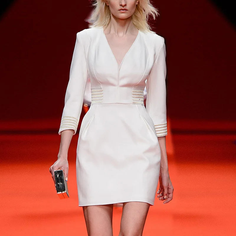 V-Neck Bandage Dress
