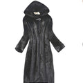 Hooded Faux Mink Fur Coat