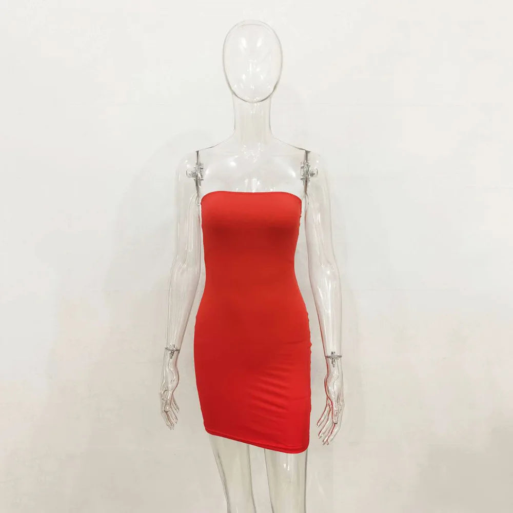 Strapless Tube Bodycon Dress
