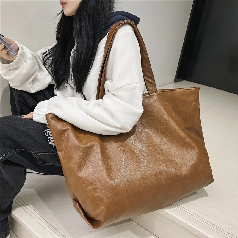 The Soft Leather Oversized Tote