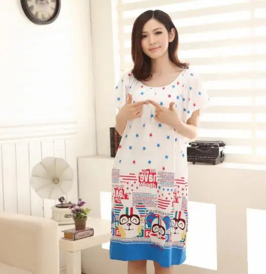 Printed Cotton Nightgown