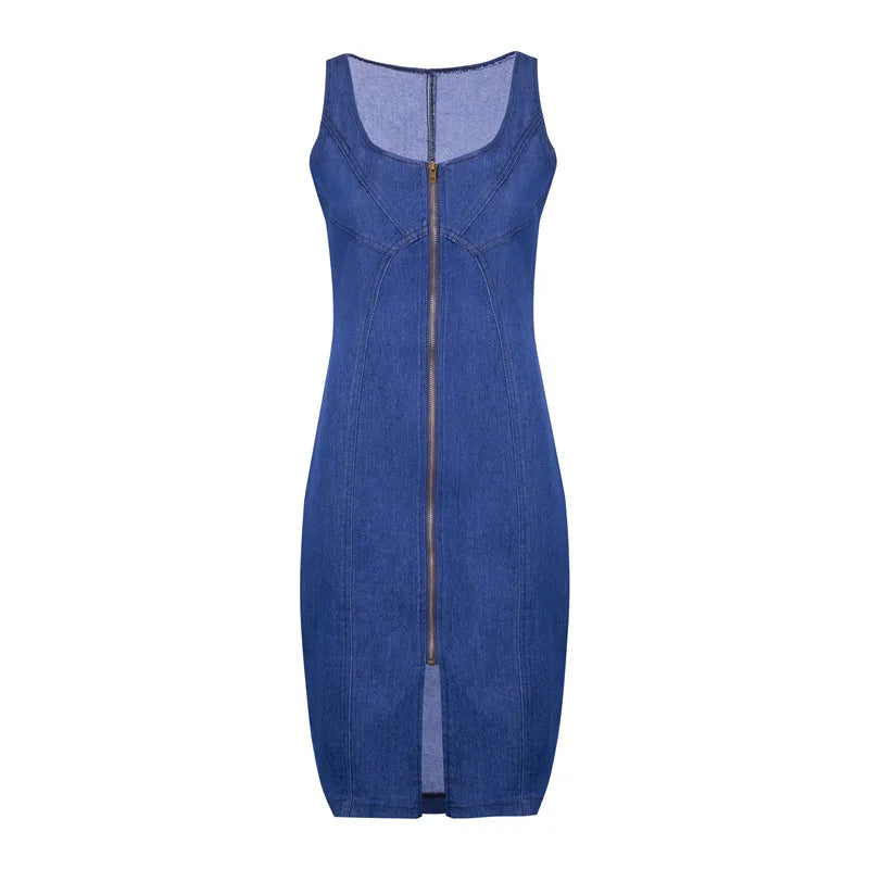 Sleeveless Denim Dress