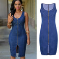 Sleeveless Denim Dress