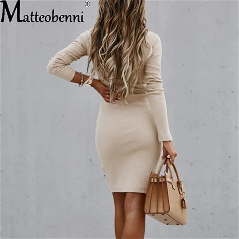 Button Pencil Dress