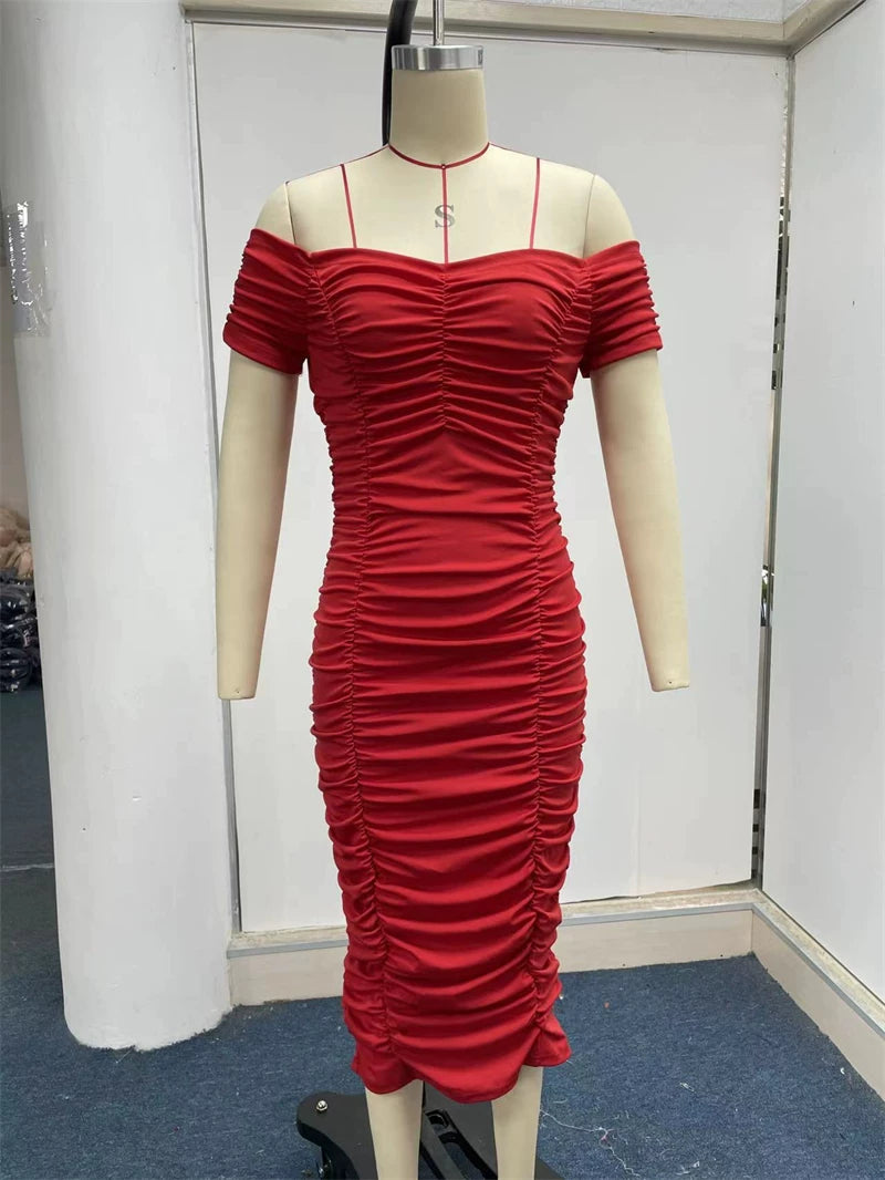 Off-Shoulder Sheath Dress