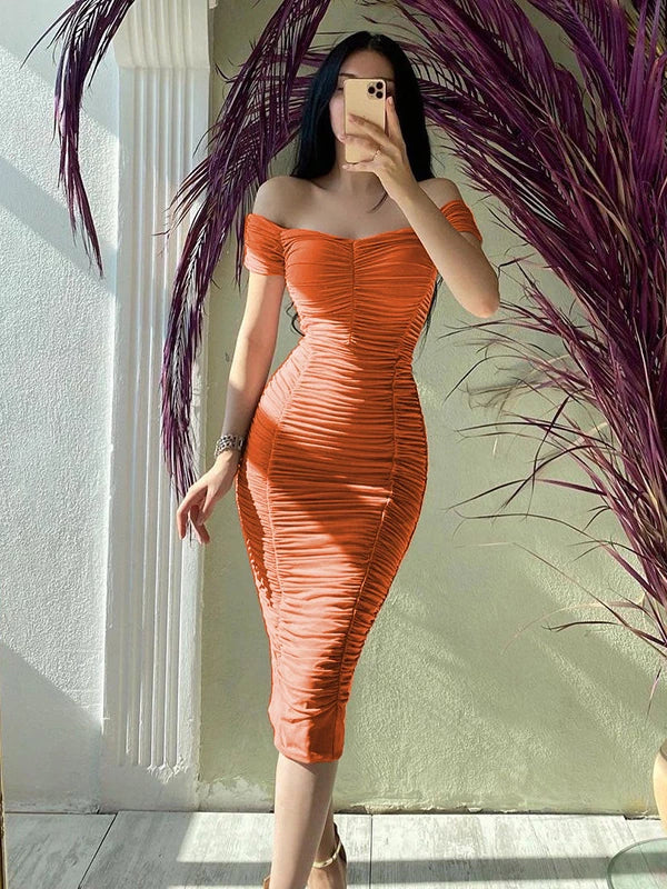 Off-Shoulder Sheath Dress