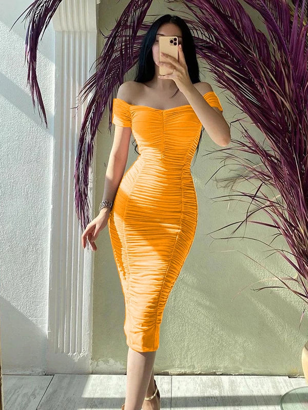 Off-Shoulder Sheath Dress