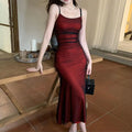 Red Mermaid Slip Dress