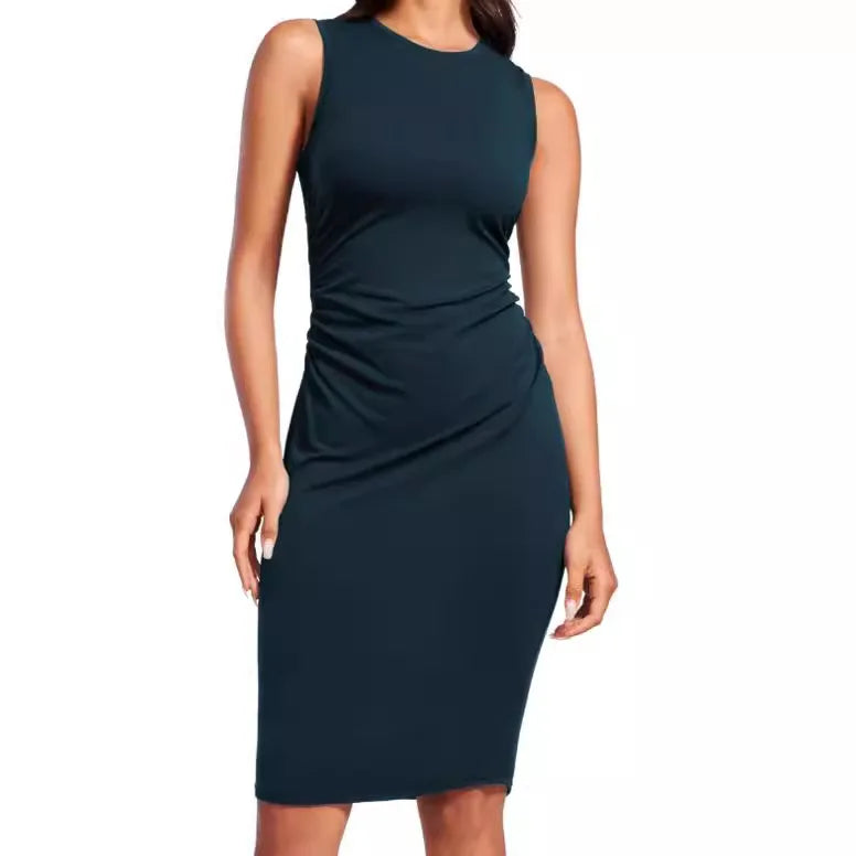 Pleated Midi Dress