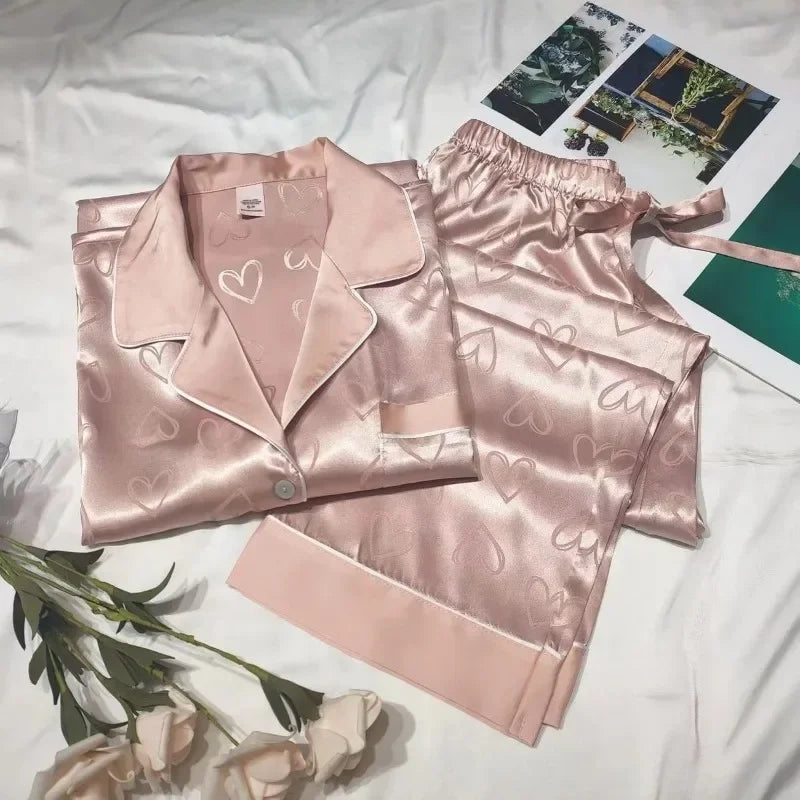 Satin  Striped Loungewear