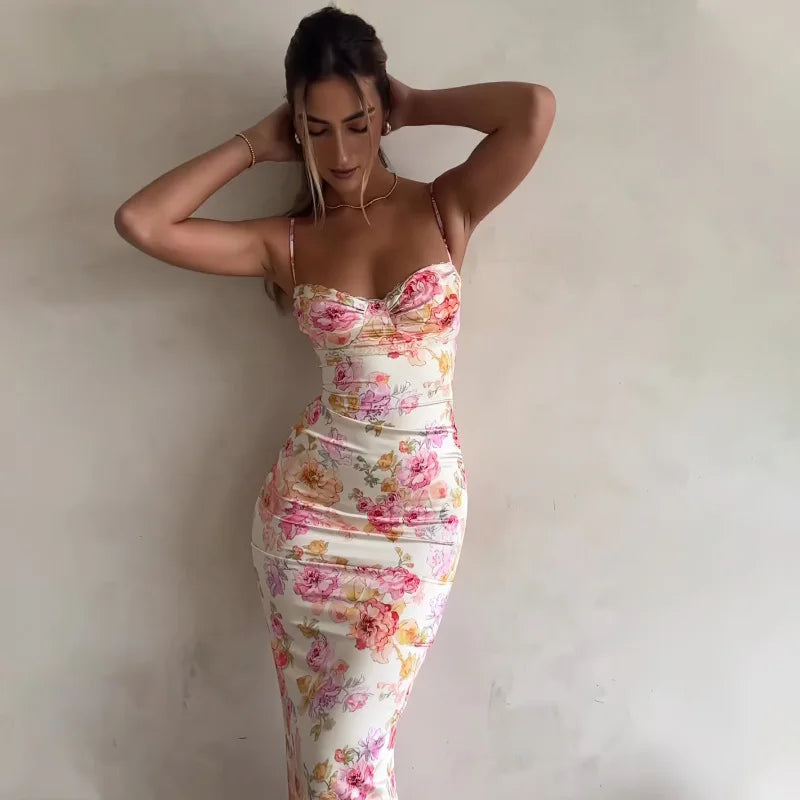 Floral Spaghetti Strap Dress