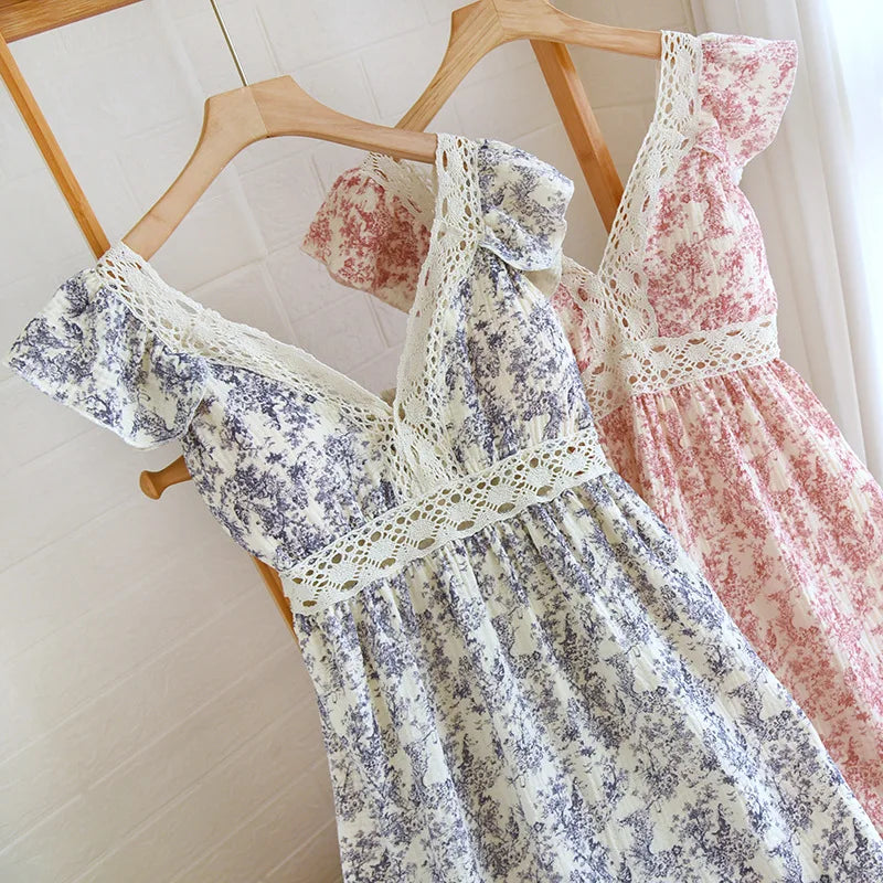 Cotton V-Neck Nightgown