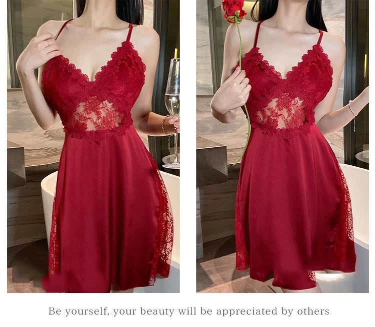 The Satin Lace Camisole Nightgown