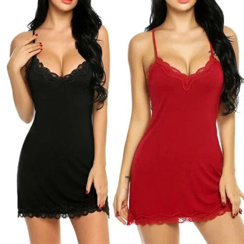Silk Satin Lace Nightgown