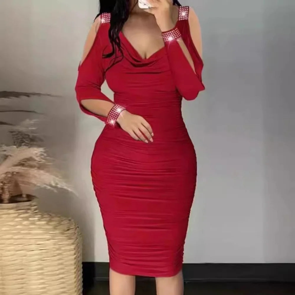 Diamond Bare Shoulder Dress