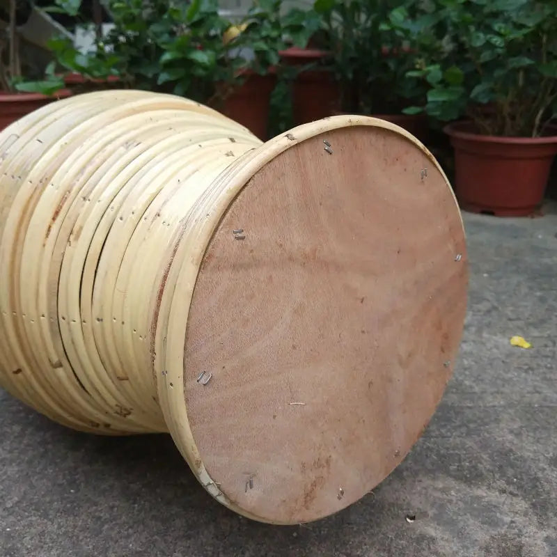 Woven Rattan Floor Vase