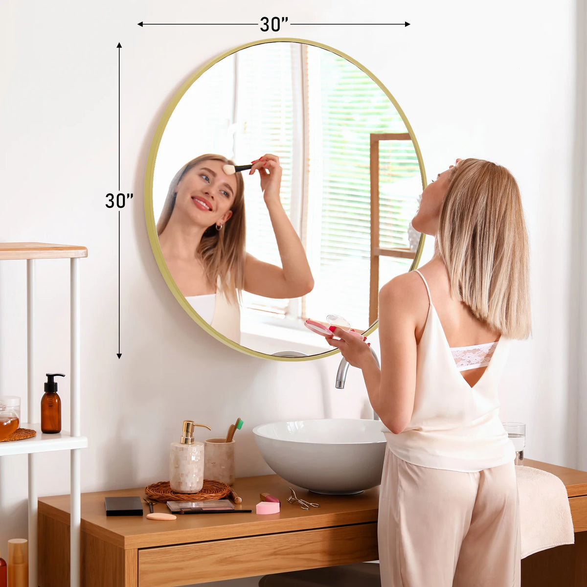 Large Round Vanity Mirror