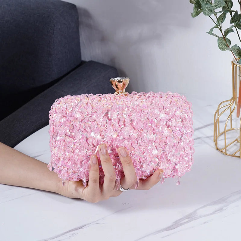 Sequin Beaded Evening Clutch