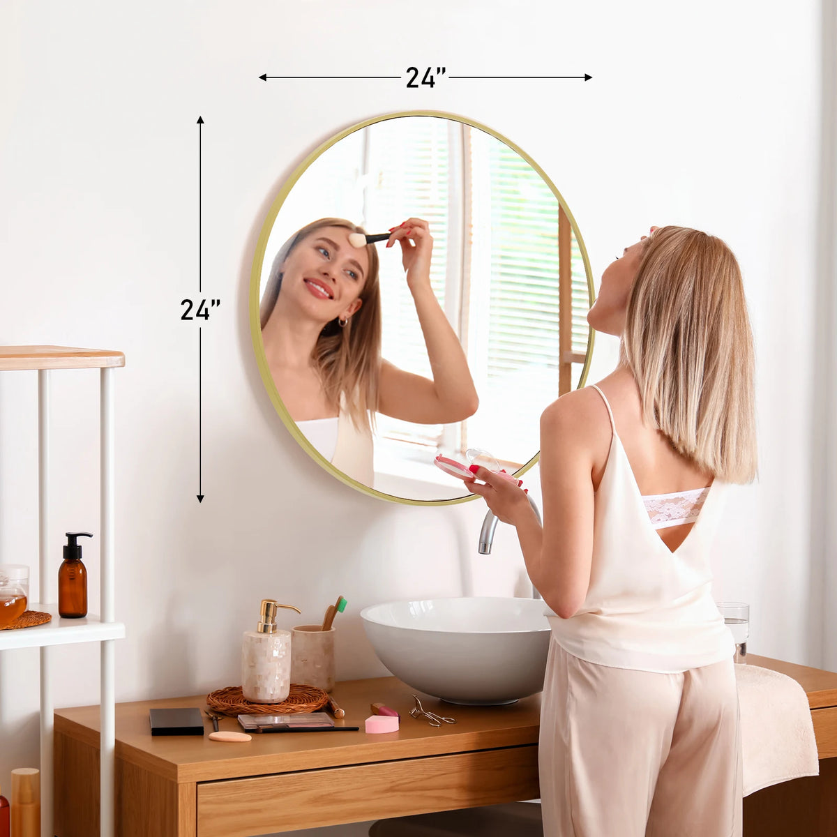 Large Round Vanity Mirror