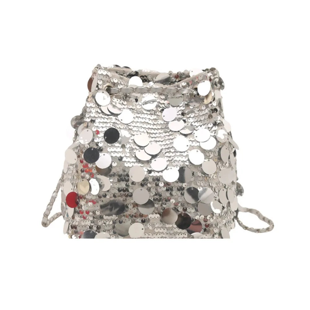 Sequin Bucket Shoulder Bag