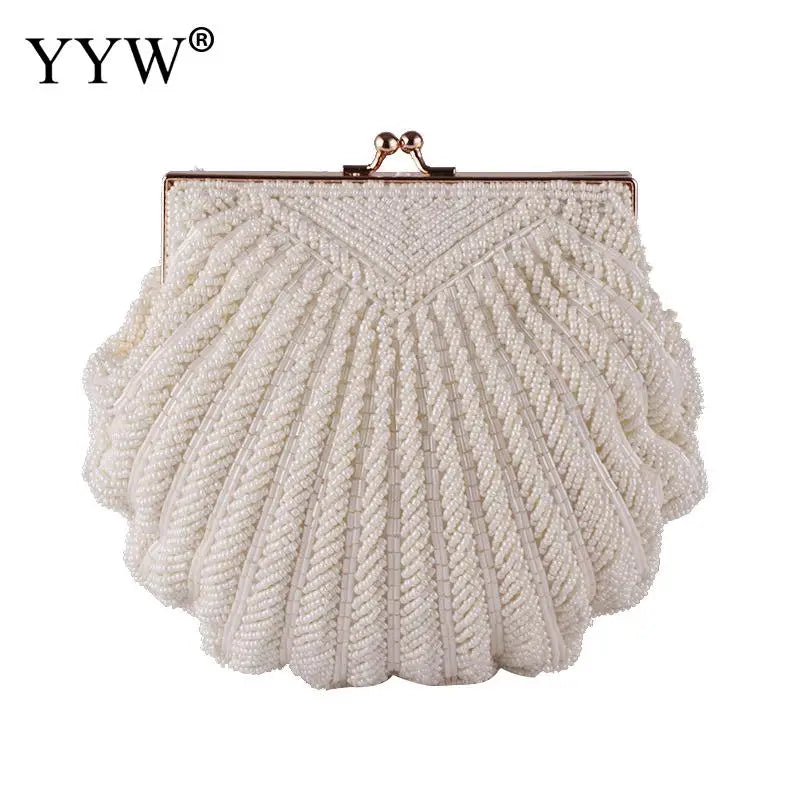 Beaded Shell Clutch Bag