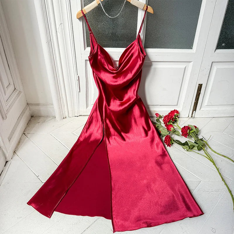 Ice Silk Halter Nightdress