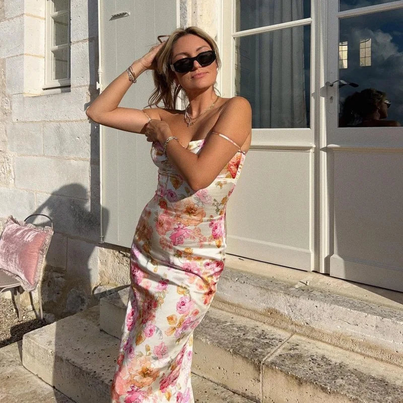 Floral Spaghetti Strap Dress