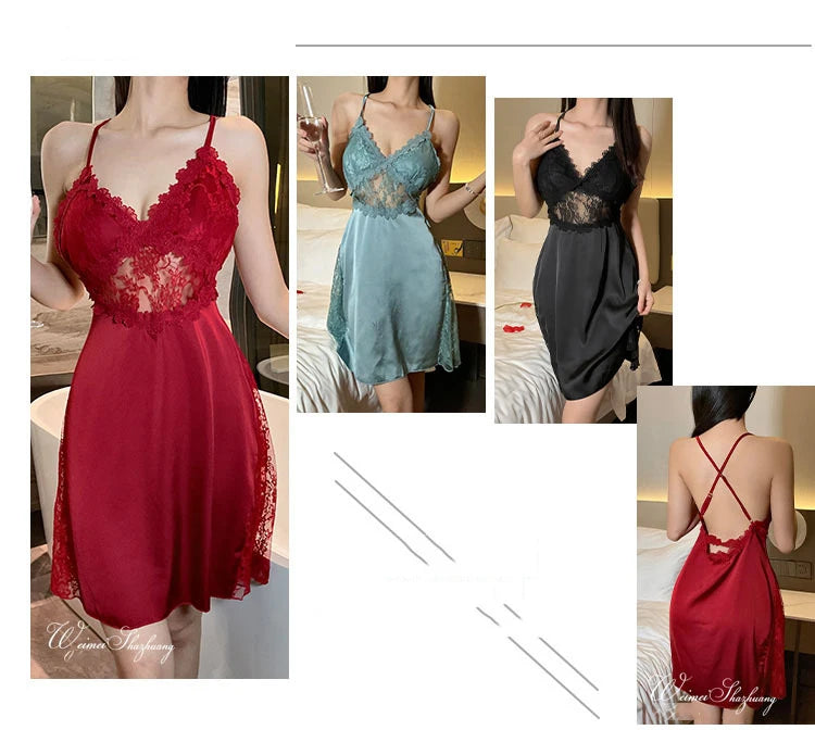 The Satin Lace Camisole Nightgown