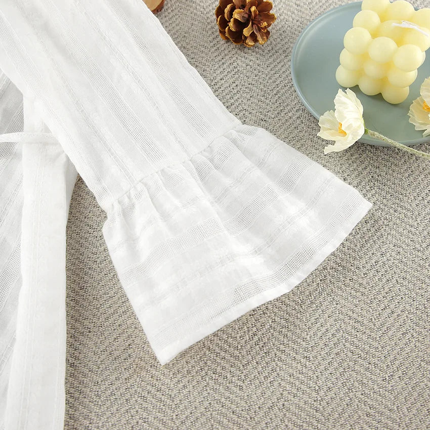 100% Cotton Ruffle Hem  Lounge Set