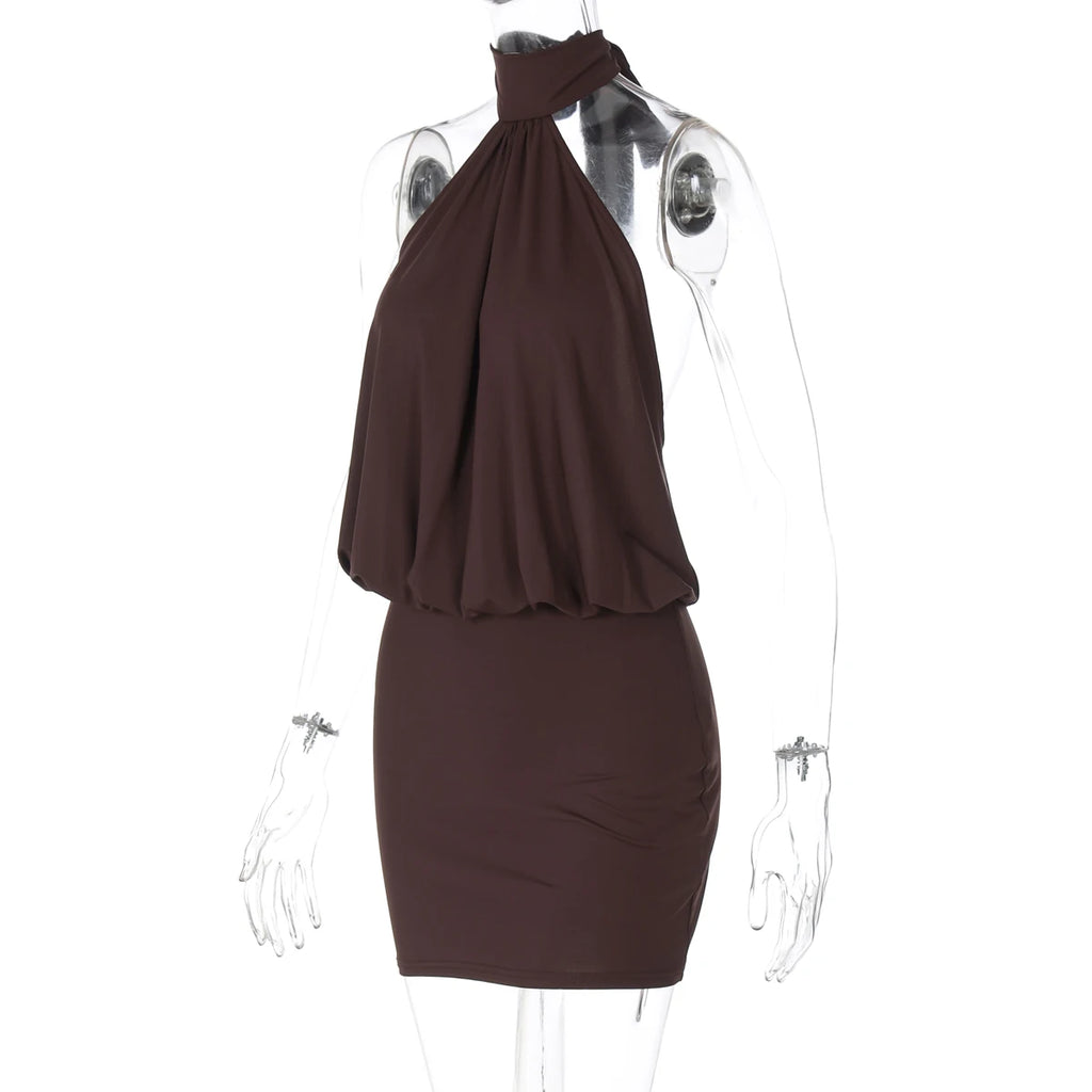 The Backless Lace-up Bodycon Dress