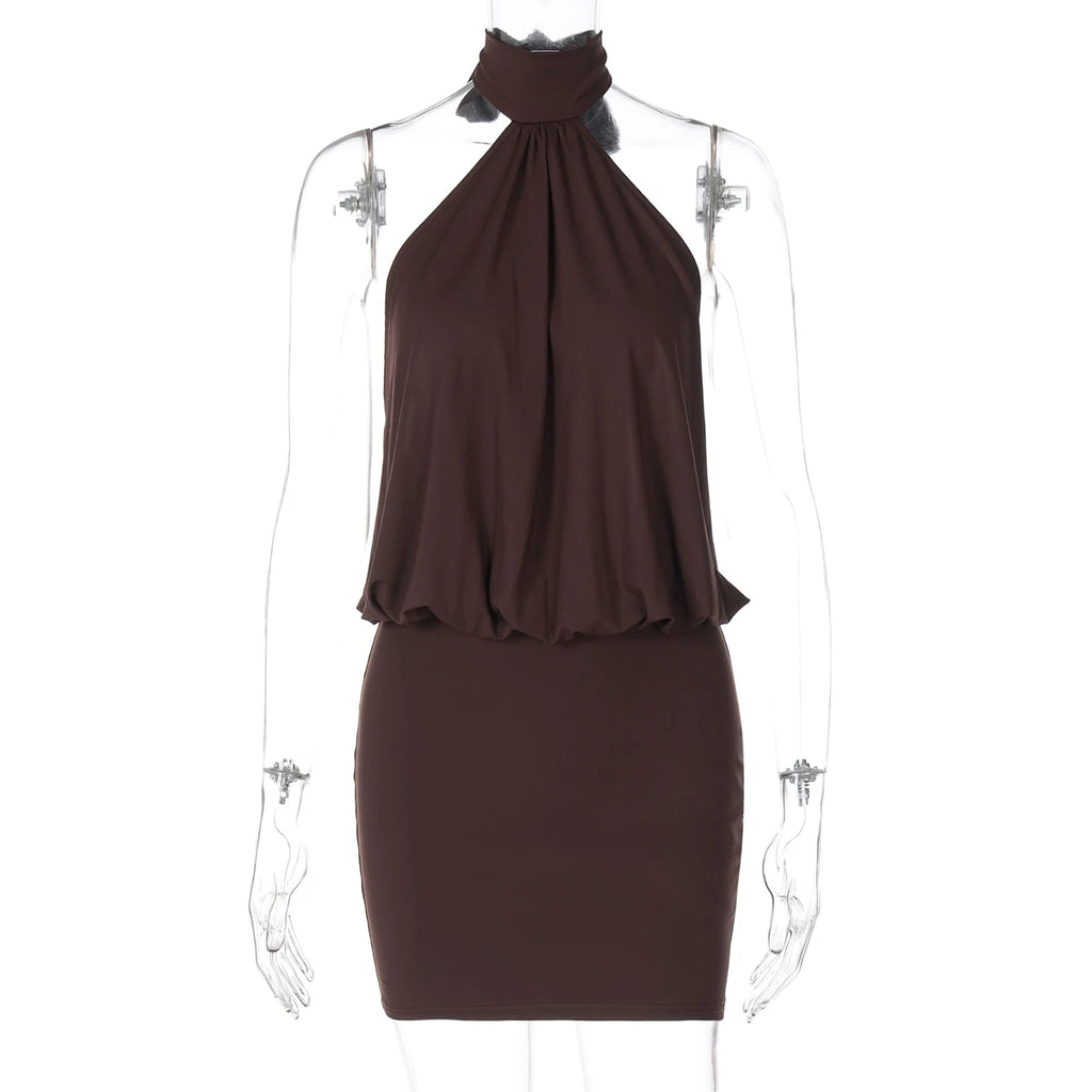 The Backless Lace-up Bodycon Dress