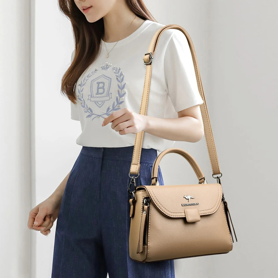 Soft Leather Shoulder Tote
