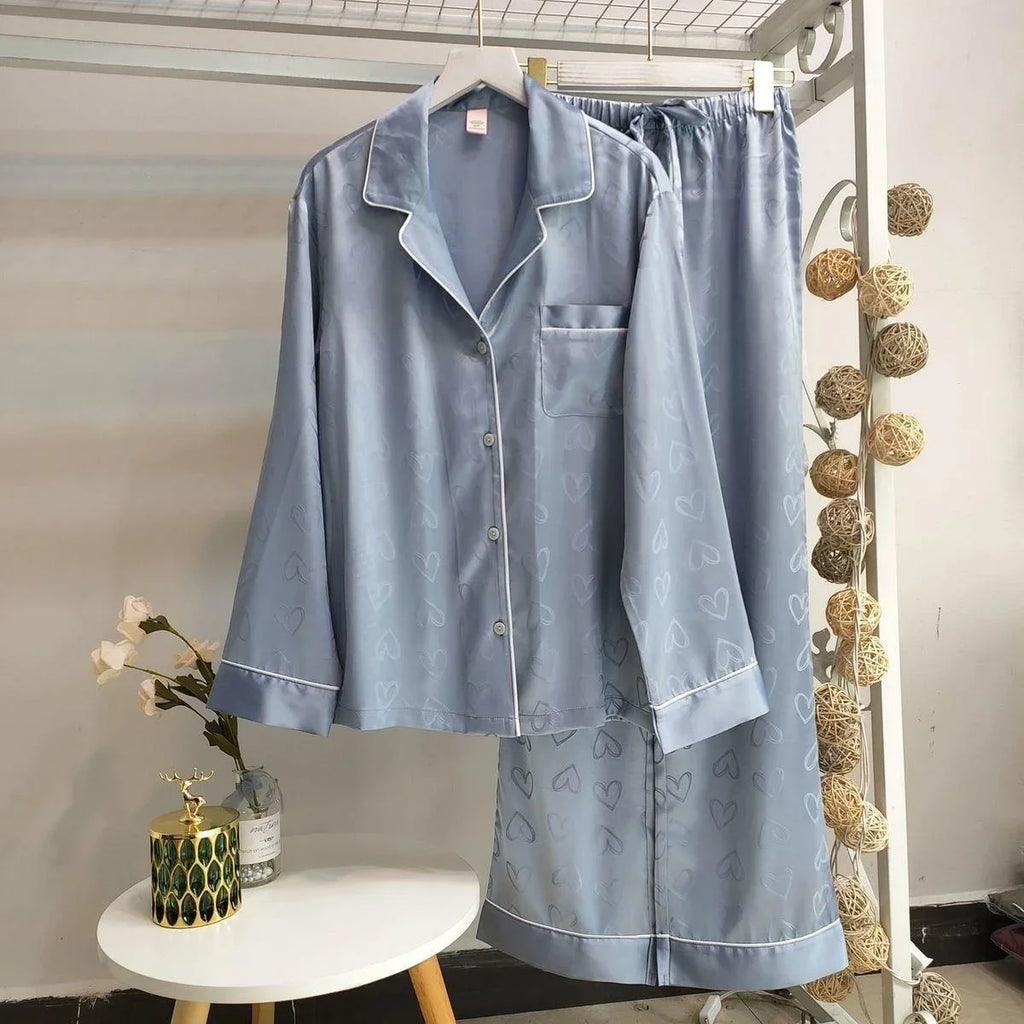 Satin  Striped Loungewear
