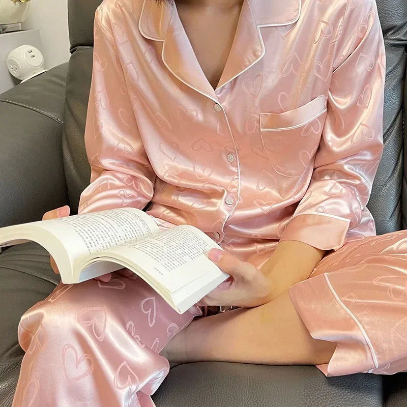 Satin  Striped Loungewear
