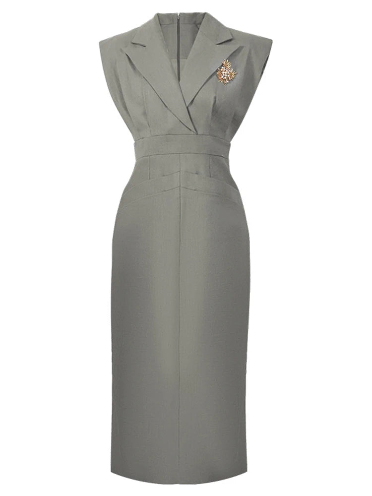The Princess Grey Pencil Dress