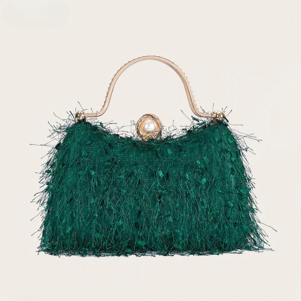 Feather Tassel Clutch