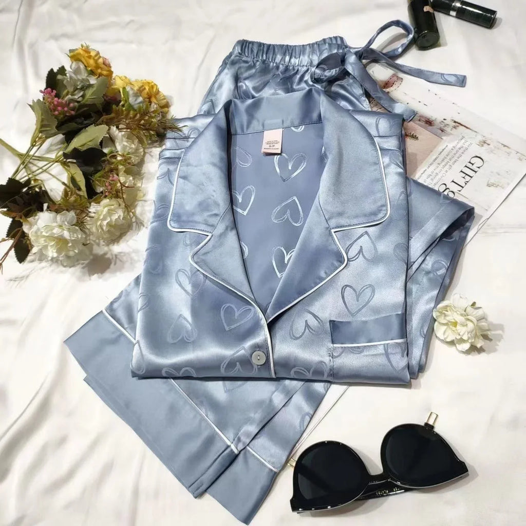 Satin  Striped Loungewear