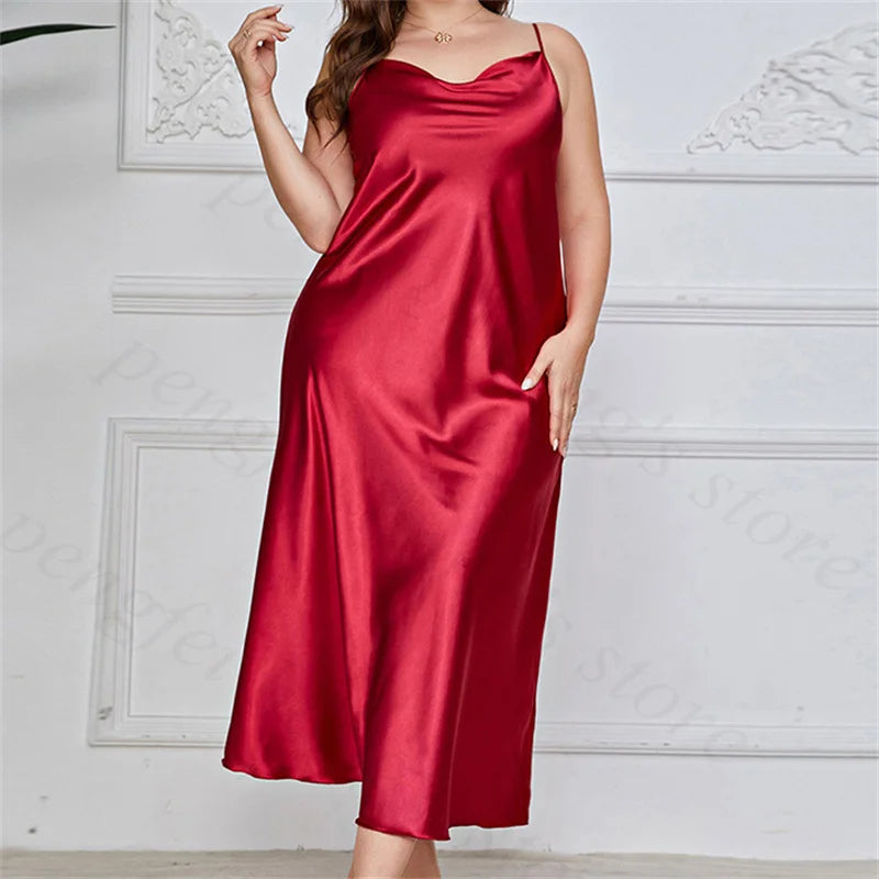 Satin Nightgown - Plus Size