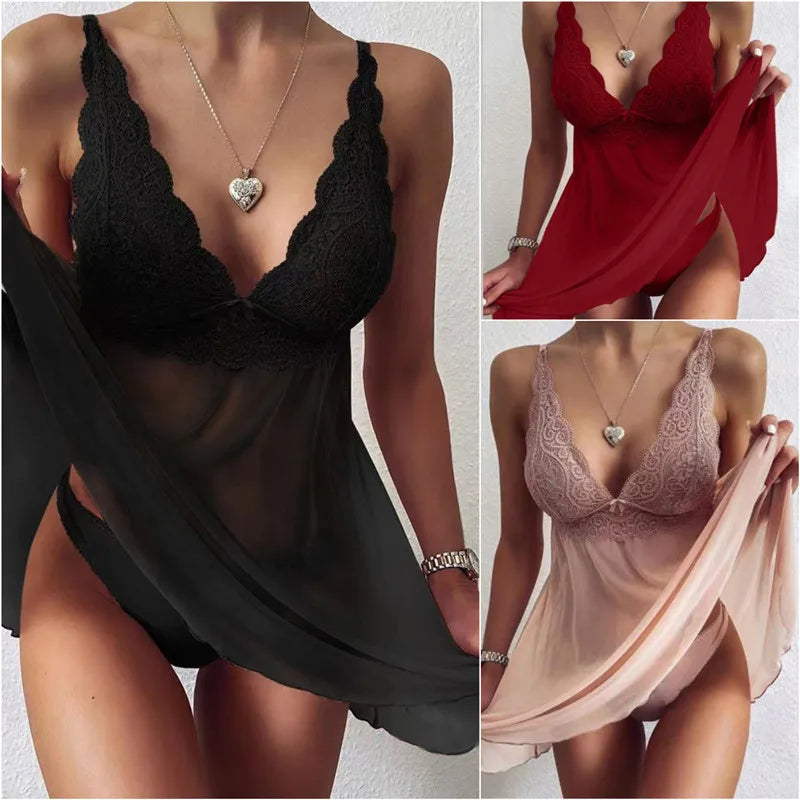 Lace Halter Nightgown