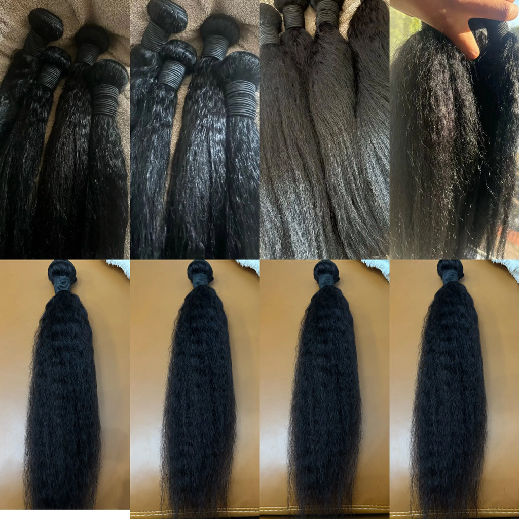 Deep Yaki / Kinky Straight Human Hair Bundles