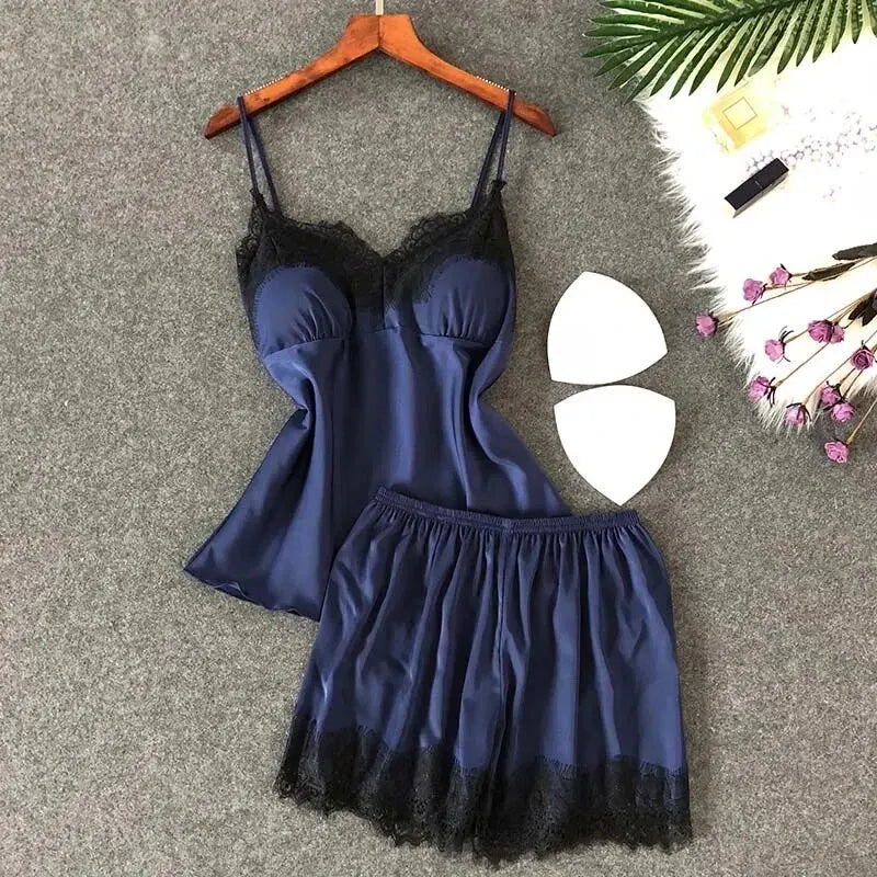Lace Cami & Shorts Pajama Set