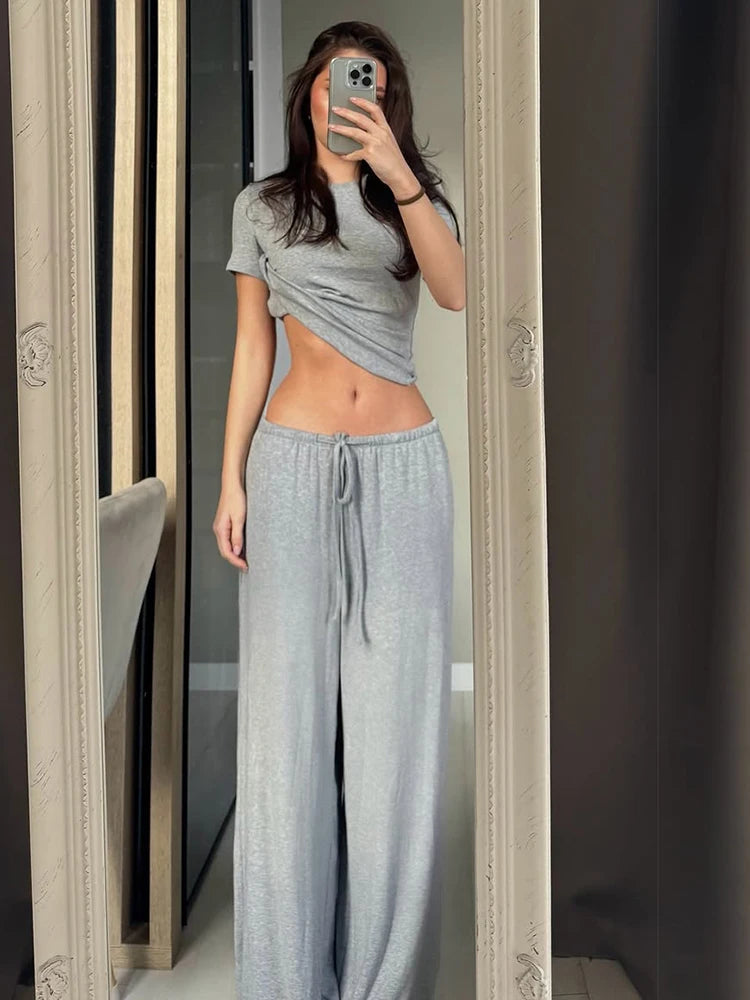 Chic Wide Leg Pants Set