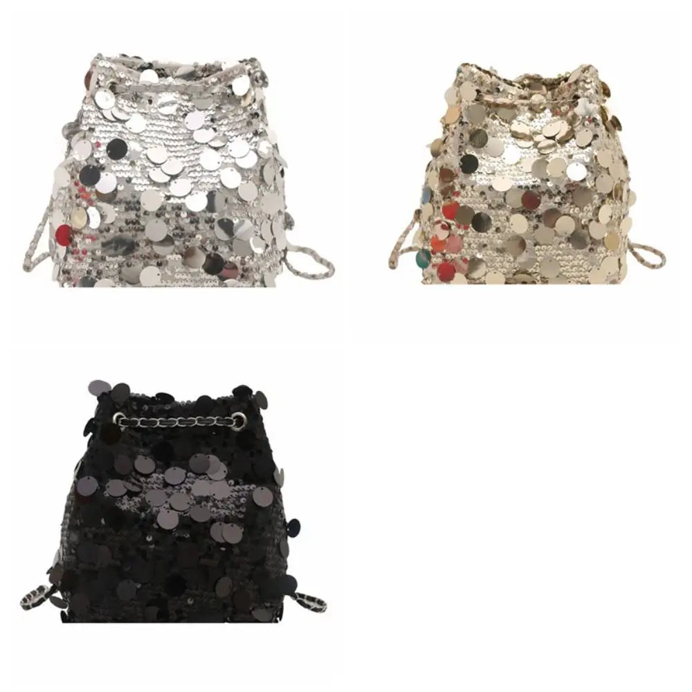 Sequin Bucket Shoulder Bag