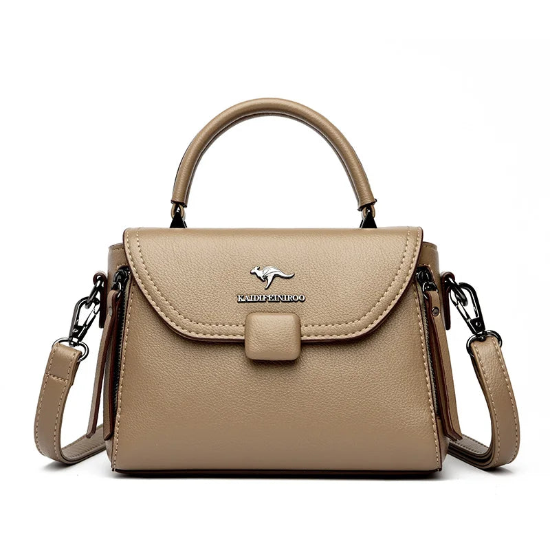 Soft Leather Shoulder Tote