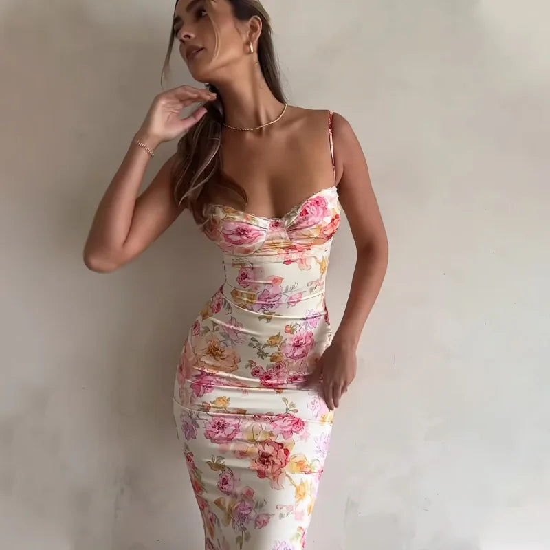 Floral Spaghetti Strap Dress