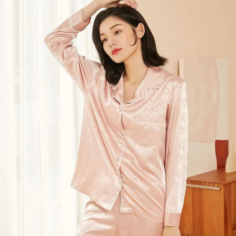 Satin  Striped Loungewear