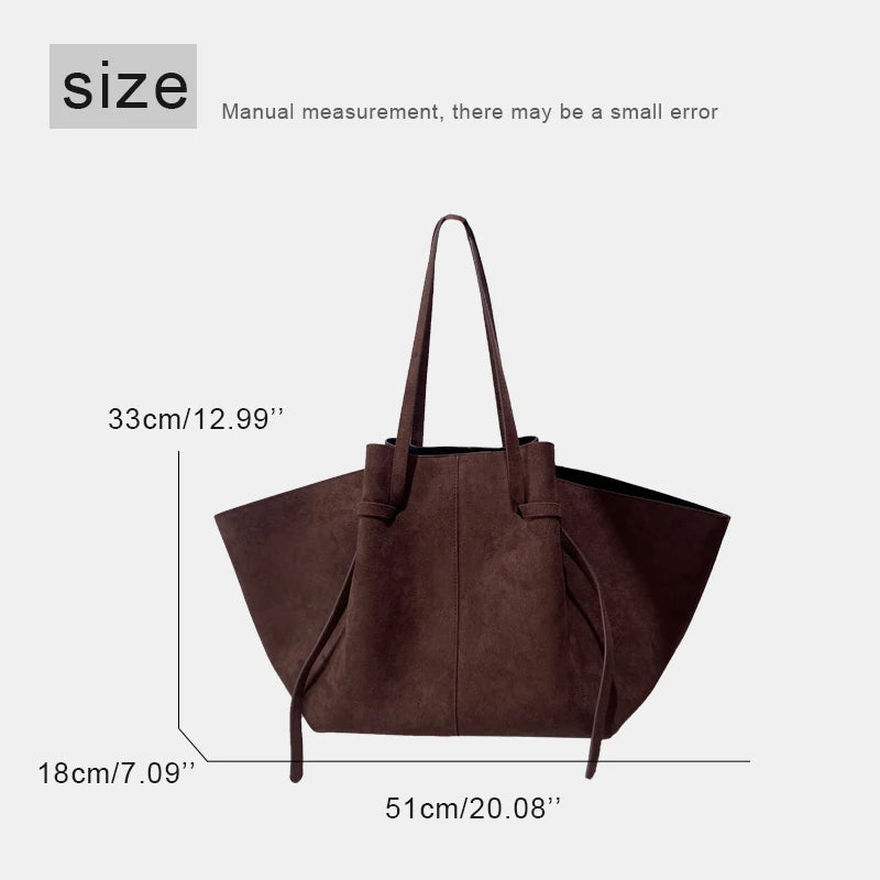 Custom Initial Faux Suede Tote